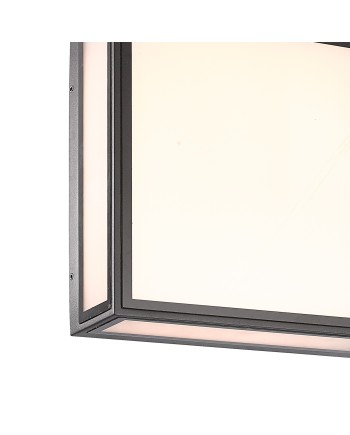 BACHELOR * PLAFÓN/APLIQUE EXTERIOR GRIS OSCURO LED IP65 - 14W - 3000K